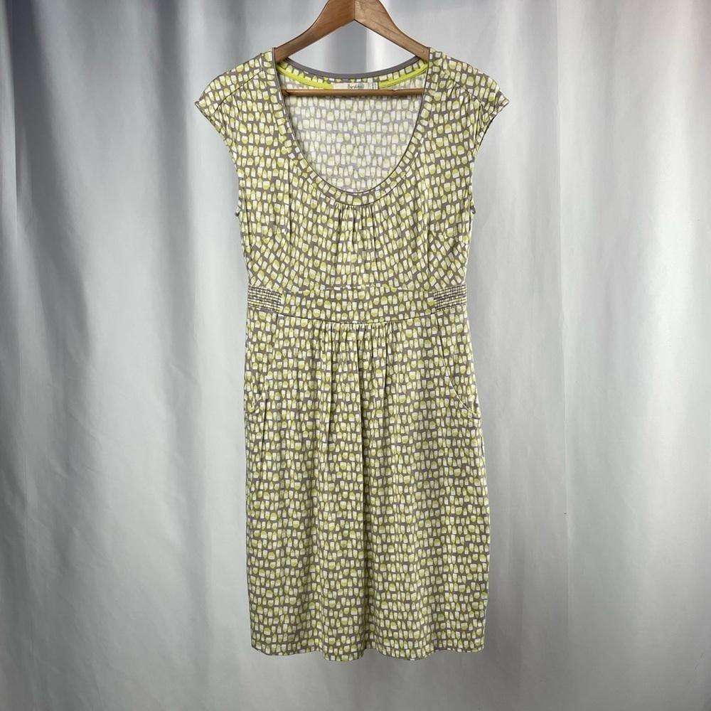 Boden Casual Short Sleeve Weekend Jersey Dress in Grey‎ Green Size 6 Regular - Picture 2 of 6